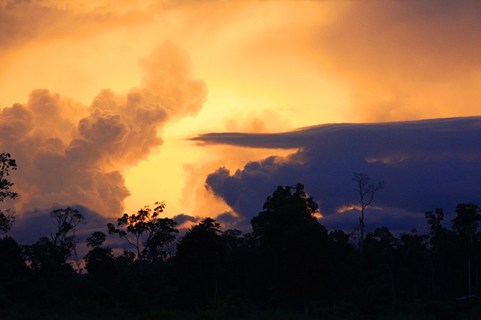 Sonnenuntergang in Laos
