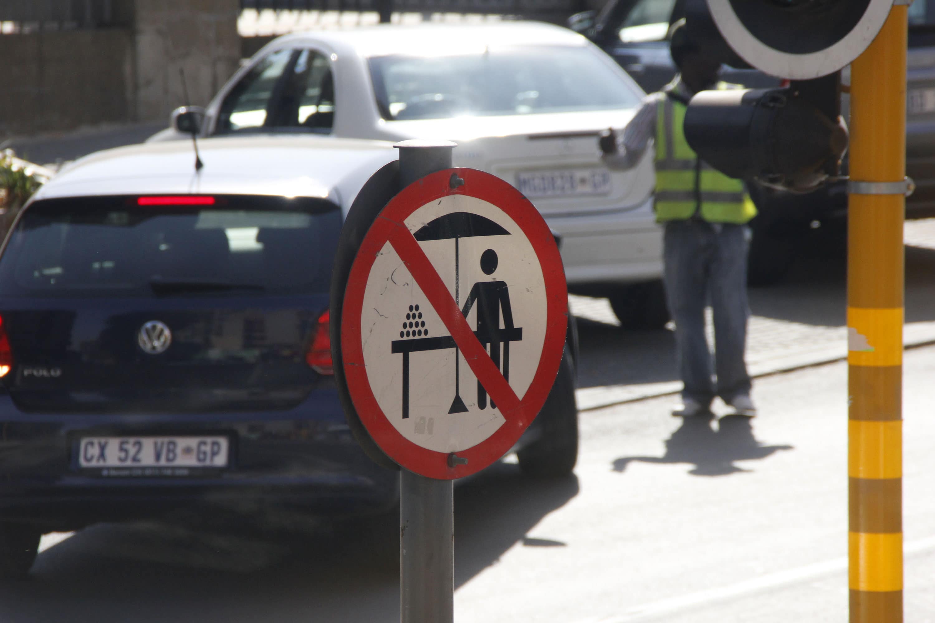 Straßenschild in Johannesburg