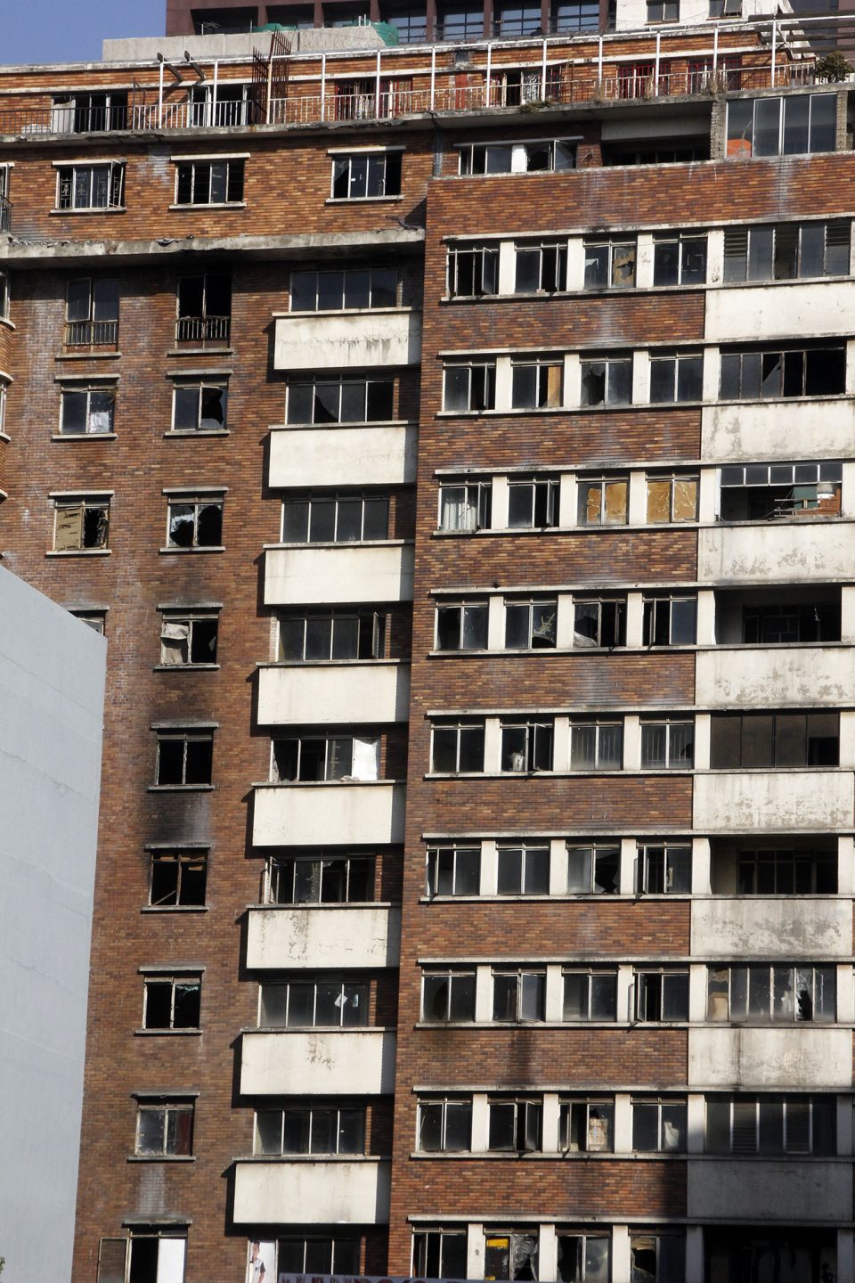Hochhausfront in Johannesburg