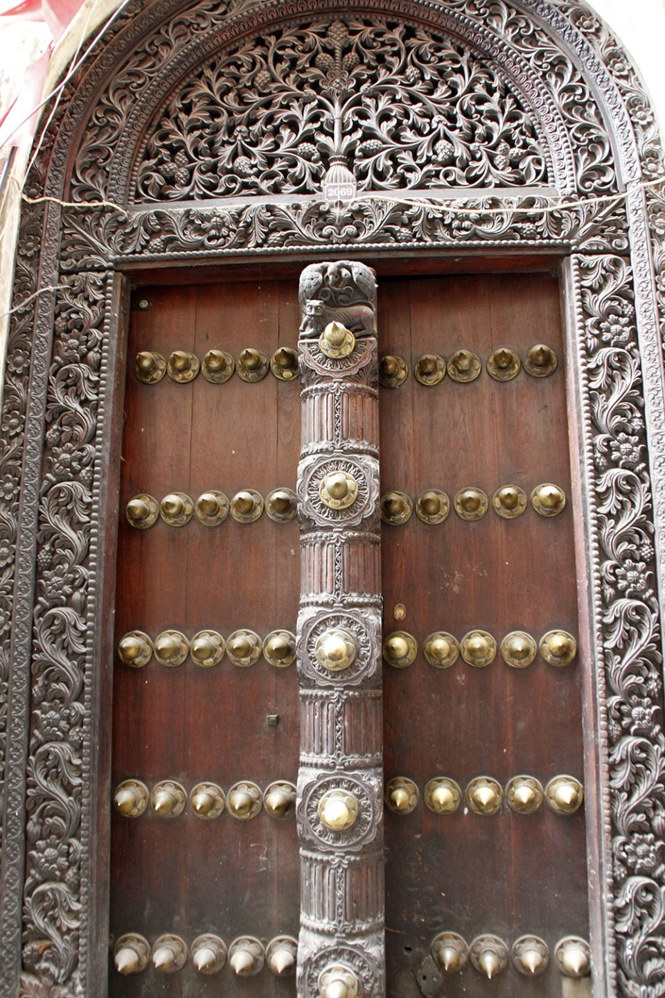 Zanzibar Door with golden elements
