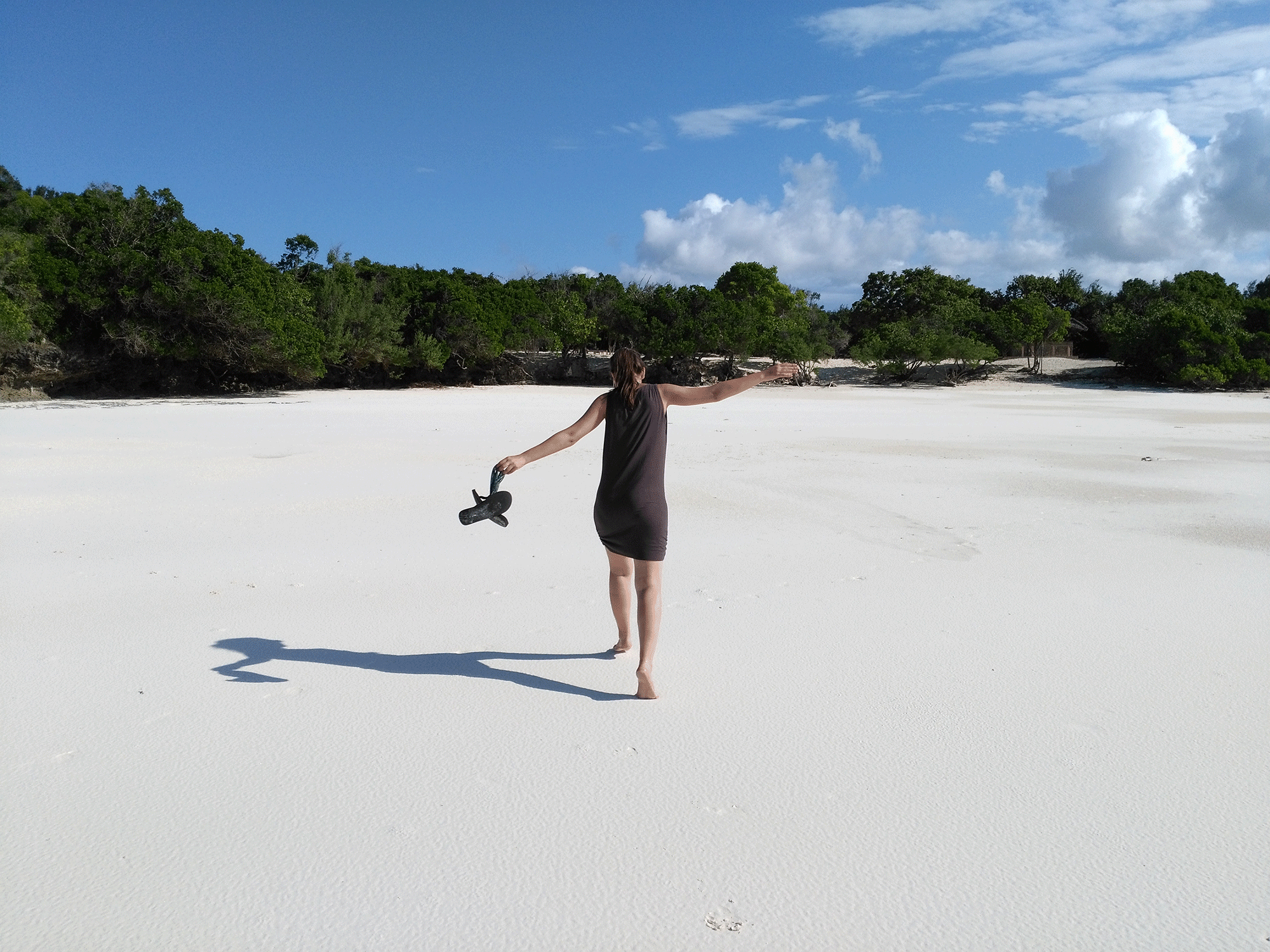 Spaziergang am Strand von Sansibar