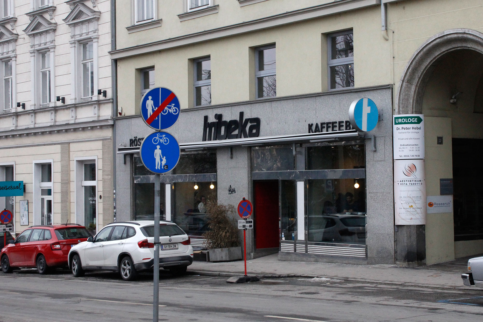 Außenansicht von Tribeka in Graz