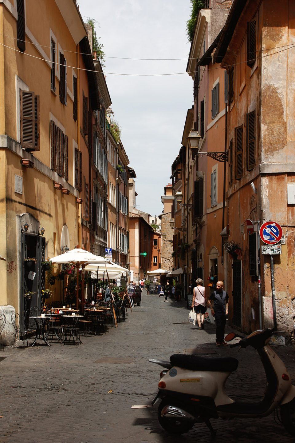 Straße in Trastevere in Rom