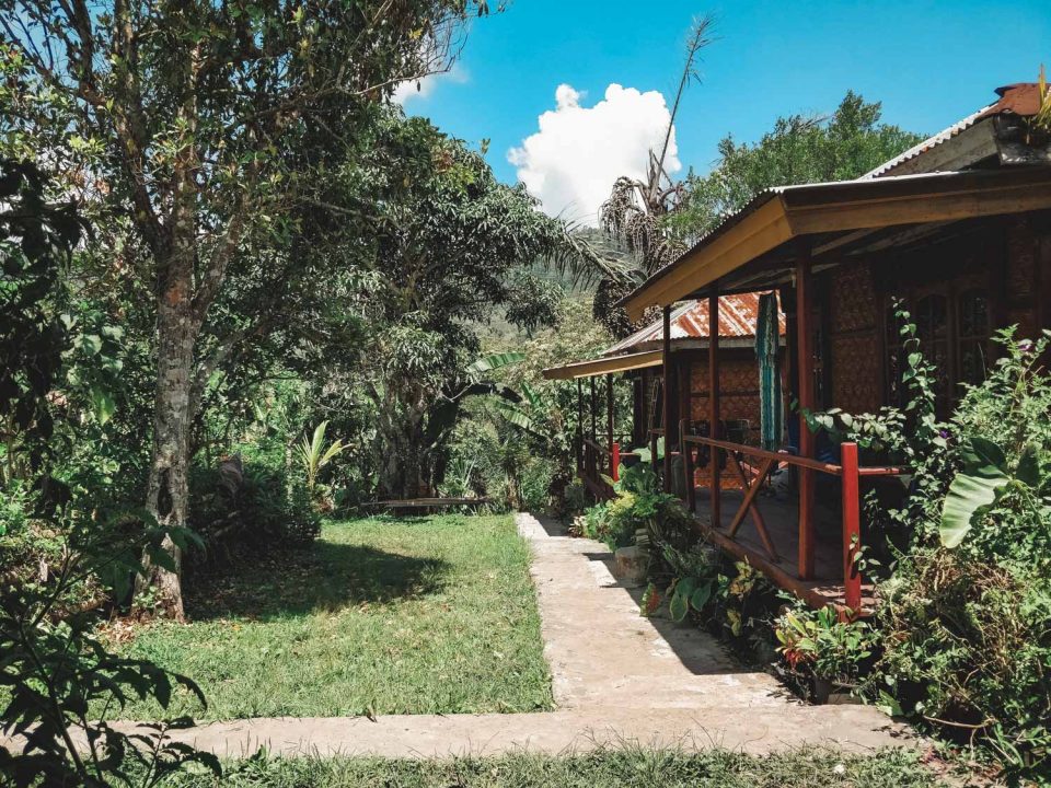 Palm Bungalows in Moni auf Flores Indonesien