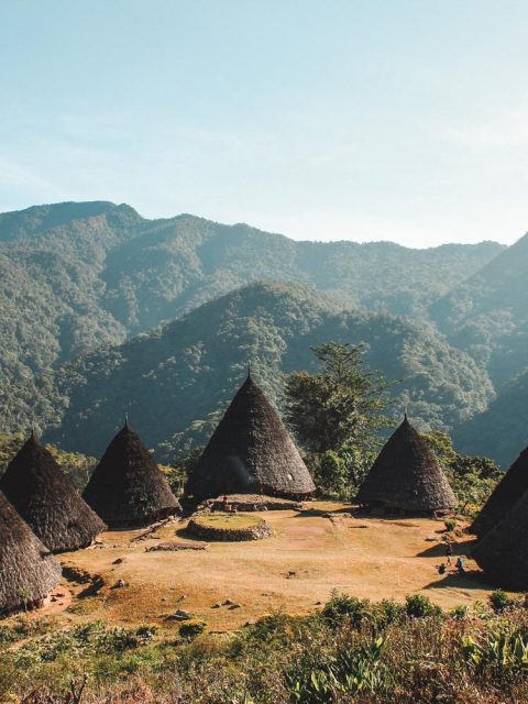 Wae Rebo Dorf auf Flores von oben
