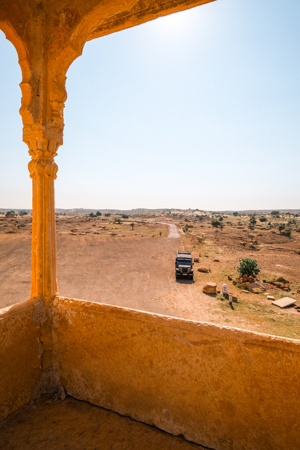 Historischer Stopp an der alten Seidenstraße bei Jaisalmer