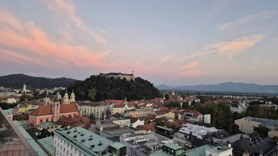 Blick auf Ljubljanas Burg